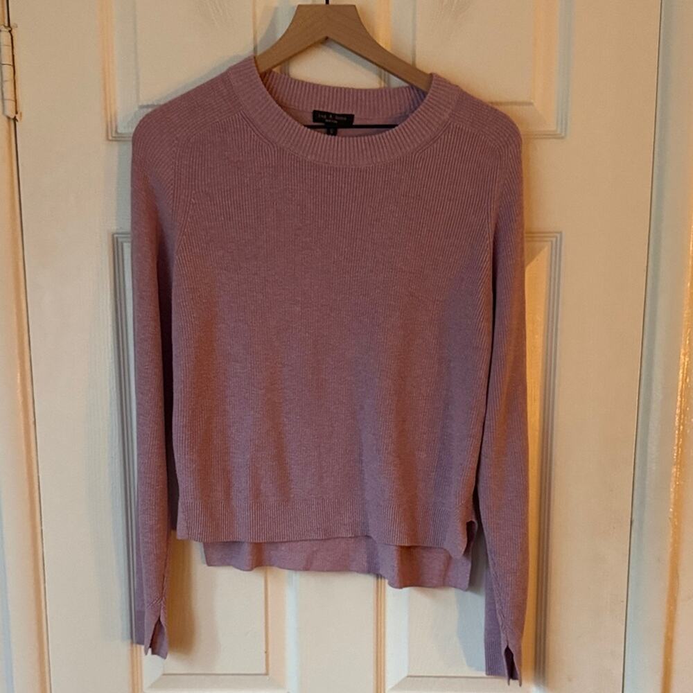 Rag & Bone Mauve Pink Cotton Cashmere Sweater size medium
